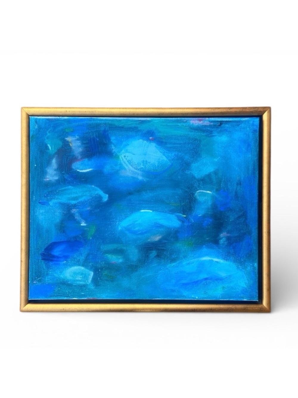 Abstract Oil Painting in Blues